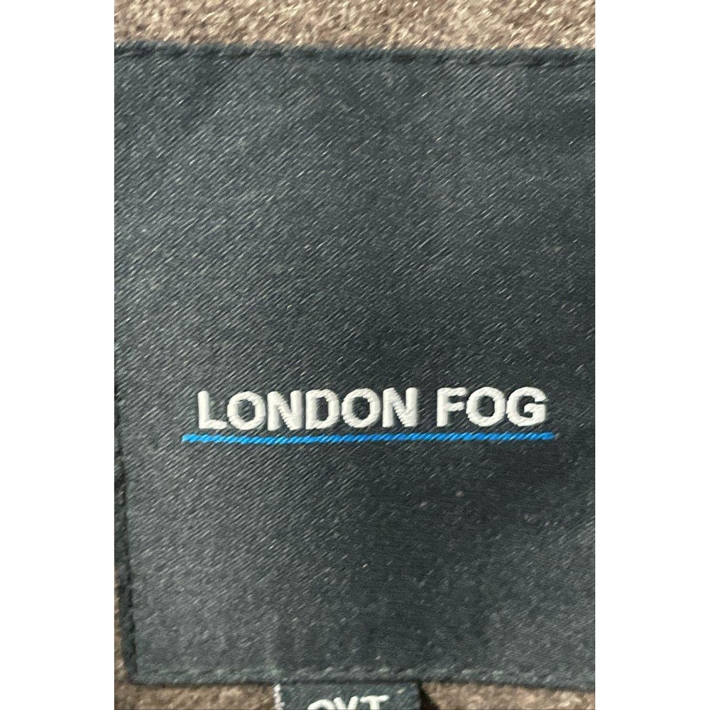 London Fog Mens 2XT Brown Wool Blend Button Front Car Coat‎ Jacket Big and Tall - Picture 3 of 5